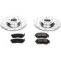 PowerStop K3140 Z23 Daily Driver Carbon-Fiber Ceramic Brake Pad and Drilled & Slotted Rotor Kit