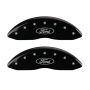 MGP 10005SFRDBK 4 Caliper Covers Engraved Front & Rear Oval logo/Ford Black finish silver ch