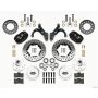 Wilwood 140-12021-D Forged Dynalite Front Kit 11.00in Drilled 65-68 Chevy Impala -Drum Spindle