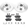 PowerStop K7766 Z23 Daily Driver Carbon-Fiber Ceramic Brake Pad and Drilled & Slotted Rotor Kit