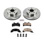 PowerStop KOE7372 OE Stock Replacement Low-Dust Ceramic Brake Pad and Rotor Kit