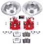 PowerStop KC941-26 Z26 Street Performance Ceramic Brake Pad, Drilled Slotted Rotor, and Caliper Kit