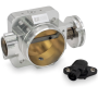 BLOX Racing Honda B/D/H/F Series Engines 76mm Silver Billet Throttle Body V2 / Includes TPS