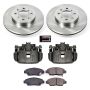 PowerStop KCOE5382 OE Stock Replacement Low-Dust Ceramic Brake Pad, Rotor and Caliper Kit