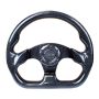NRG Carbon Fiber Steering Wheel (320mm) Flat Bottom w/Shiny Black Carbon