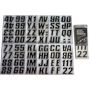 Hardline BLKSI500 Snowmobile Lettering Registration Kit 2 in. - 500 Black/Silver