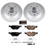 PowerStop CRK5130 Genuine Geomet Coated Rotor and Carbon-Fiber Ceramic Brake Pad Kit