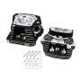 S&S Cycle 90-1504 84-99 BT Super Stock Cylinder Head Kit For 3-1/2in and 3-5/8in Bore - Wrinkle Black