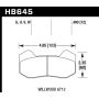 Hawk Performance HB645V.490 DTC-50 Disc Brake Pad