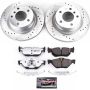 PowerStop K6348-26 Z26 Street Performance Ceramic Brake Pad and Drilled & Slotted Rotor Kit