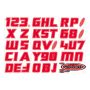 Hardline Red900 Boat Lettering Registration Installation Kit 3 in. - 900 Red