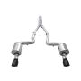 AWE Tuning 3020-33070 2015+ Dodge Charger 6.4L/6.2L Non-Resonated Touring Edition Exhaust - Diamond Blk Tips