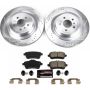 PowerStop K7448 Z23 Daily Driver Carbon-Fiber Ceramic Brake Pad and Drilled & Slotted Rotor Kit