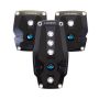NRG Brushed Aluminum Sport Pedal M/T - Black w/Black Rubber Inserts