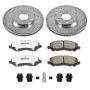 PowerStop K094-26 Z26 Street Performance Ceramic Brake Pad and Drilled & Slotted Rotor Kit