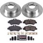 PowerStop K6197 Z23 Daily Driver Carbon-Fiber Ceramic Brake Pad and Drilled & Slotted Rotor Kit