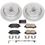 PowerStop CRK6564 Genuine Geomet Coated Rotor and Carbon-Fiber Ceramic Brake Pad Kit