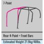 Cusco 692 265 L D1 Chromoly 4/5-Pssgr 7-PT DASH-THRU Roll Cage Subaru GRB STi 08-14 (S/O/No Cancel)  BLUE