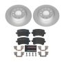 PowerStop ESK7811 Genuine Geomet Coated Rotors, ECE-R90 Brake Pads + Hardware Kit