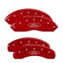 MGP 10021SFRDRD 4 Caliper Covers Engraved Front & Rear Oval logo/Ford Red finish silver ch