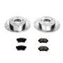 PowerStop K1303 Z23 Daily Driver Carbon-Fiber Ceramic Brake Pad and Drilled & Slotted Rotor Kit