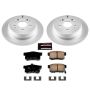 PowerStop CRK206 Genuine Geomet Coated Rotor and Low-Dust Ceramic Brake Pad Kit