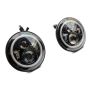 Raxiom 97-18 Jeep Wrangler TJ/JK Axial 7-Inch LED Headlights w/RGB Halo- Blk Hsng (Clear Lens)