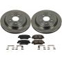 PowerStop KOE7401 OE Stock Replacement Low-Dust Ceramic Brake Pad and Rotor Kit
