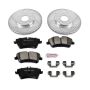 PowerStop K6702 Z23 Daily Driver Carbon-Fiber Ceramic Brake Pad and Drilled & Slotted Rotor Kit