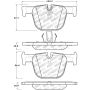 Stoptech 305.16100 Street Select Brake Pads w/Hardware - Rear