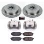 PowerStop KCOE5883 OE Stock Replacement Low-Dust Ceramic Brake Pad, Rotor and Caliper Kit