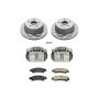 PowerStop KCOE2008 OE Stock Replacement Low-Dust Ceramic Brake Pad, Rotor and Caliper Kit