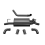 CORSA Performance 21013BLK Corsa 2018-2024 Jeep Wrangler JL 2.5in Dual Rear Turn Down Exit Black Sport Axle-Back Exhaust