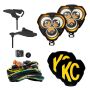 KC HiLiTES 97162 KC FLEX ERA 3 LED 3.5in Spot 2-Light Ditch System Jeep 392/Mojave