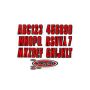 Hardline REBLK320 Boat Lettering Registration Kit 3 in. - 320 Red/Black