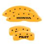 MGP 4 Caliper Covers Engraved Front Honda Engraved Rear Pilot/2015 Yellow finish black ch