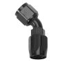 Russell Performance -12 AN Black 45 Degree Full Flow Swivel Hose End