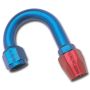 Russell Performance -6 AN Red/Blue 180 Degree Full Flow Hose End (1in Centerline Radius)