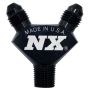 Nitrous Express 16378 1/8NPT x 3AN x 3AN BILLET PURE-FLO Y FITTING (BLACK)