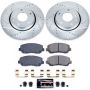 PowerStop K7689 Z23 Daily Driver Carbon-Fiber Ceramic Brake Pad and Drilled & Slotted Rotor Kit