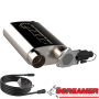QTP 13301C 3in Weld-On 304SS Reverse Screamer Muffler w/Bolt-On QTEC Electric Cutout