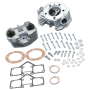 S&S Cycle 90-1499 79-84 BT Super Stock 3-5/8in Bore Band Style Single Plug Cylinder Head Kit - Natural