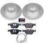 PowerStop ESK6346 Genuine Geomet Coated Rotors, ECE-R90 Brake Pads + Hardware Kit