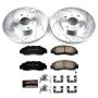 PowerStop K1037 Z23 Daily Driver Carbon-Fiber Ceramic Brake Pad and Drilled & Slotted Rotor Kit