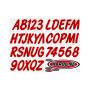 Hardline RED400EC Boat Lettering Registration Kit 3 in. - 400 Red Solid