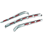 Kuryakyn 3201 L.E.D. Trunk Molding For 01-10 GL1800 Chrome Red Lens