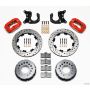 Wilwood 140-2118-DR Forged Dynalite P/S Rear Kit Drilled Red New Big Ford 2.50in Offset