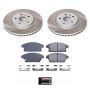 PowerStop SC6996 Semi-Coated Rotor and Low-Dust Ceramic Brake Pad Kit
