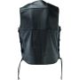 Kuryakyn 094433 Leather By River Road Old Skool Leather Vest Black - Large