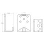 Ridetech 90000033 Bolt-On under frame air spring bracket, powder coated black.